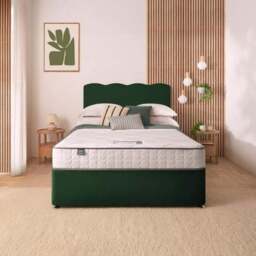 Silentnight Divan Bed With Wave Velvet Headboard and 800 Pocket Sprung Mattress - thumbnail 2