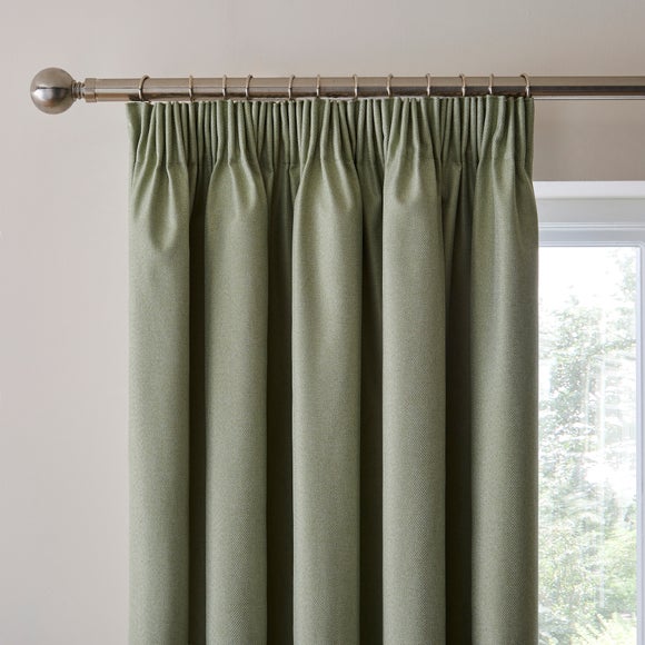 Rotterdam Herringbone Blackout Pencil Pleat Curtains - image 1