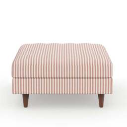 Zoe Pinstripe Fabric Square Storage Footstool - thumbnail 5