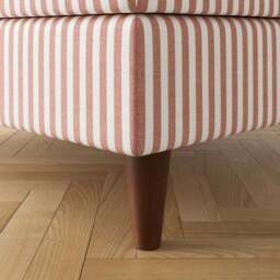 Zoe Pinstripe Fabric Square Storage Footstool - thumbnail 3