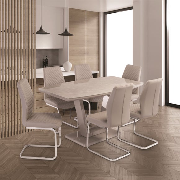 Venice 6 Seater Dining Table, Glass - image 1