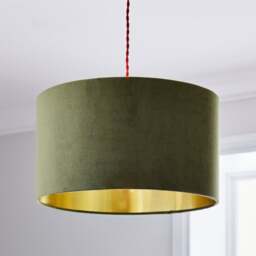 Nesa Velvet Drum Lamp Shade - thumbnail 1