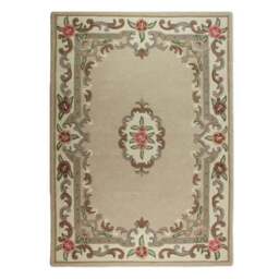 Fawn Lotus Premium Aubusson Rug - thumbnail 2