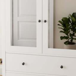 Lynton 5 Door Wardrobe, White - thumbnail 3