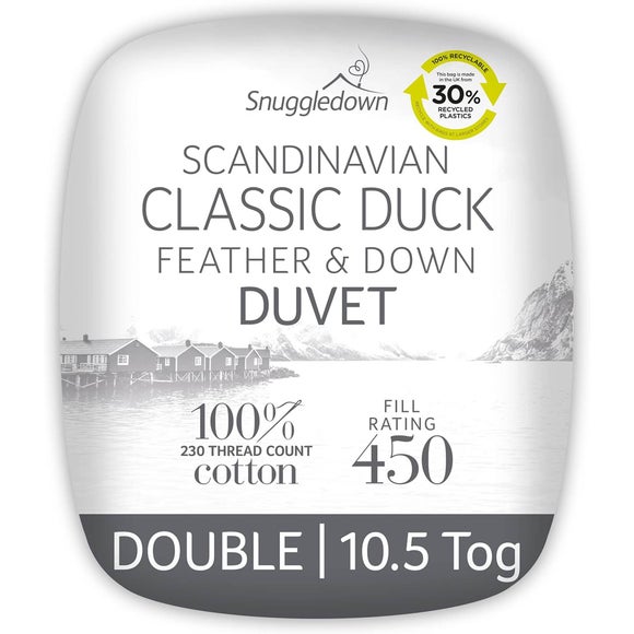 Snuggledown Scandinavian Duck Feather and Down 10.5 Tog Duvet