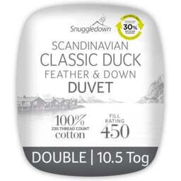Snuggledown Scandinavian Duck Feather and Down 10.5 Tog Duvet