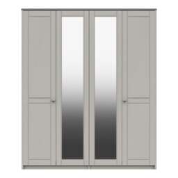 Darwin 4 Door Wardrobe, Mirrored