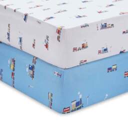 Set of 2 Little Trains Fitted Sheets - thumbnail 3