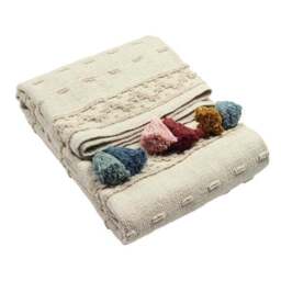 Furn. Boho Cotton Throw Blanket 130cm x 180cm - thumbnail 3