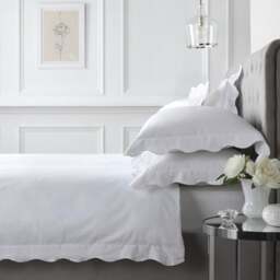 Appletree Boutique Scallop Edge 200 Thread Count 100% Cotton Duvet Cover & Pillowcase Set - thumbnail 1