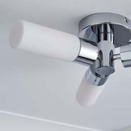Porto 3 Light Chrome Bathroom Flush Ceiling Light - thumbnail 3