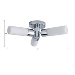 Porto 3 Light Chrome Bathroom Flush Ceiling Light - thumbnail 6