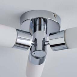 Porto 3 Light Chrome Bathroom Flush Ceiling Light - thumbnail 4