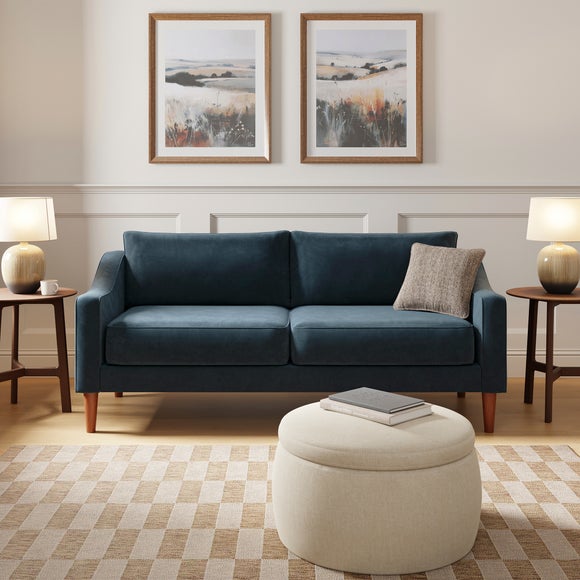 Hugo Velvet 3 Seater Sofa - image 1