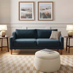 Hugo Velvet 3 Seater Sofa - thumbnail 1