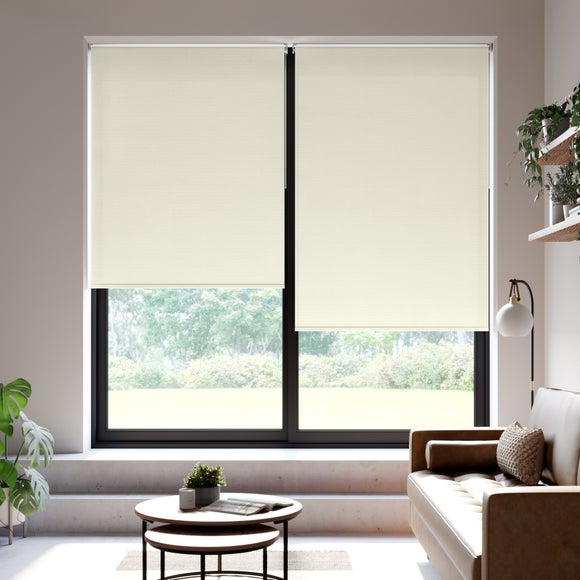 Linen Look Sheer Fire Retardant Made to Measure Roller Blind - image 1