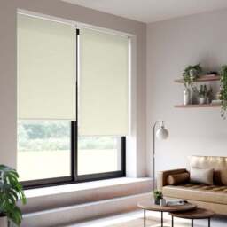 Linen Look Sheer Fire Retardant Made to Measure Roller Blind - thumbnail 3