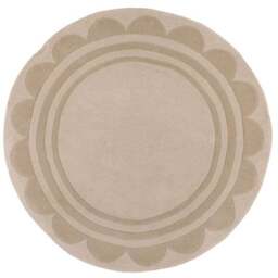 Lois Scallop Border Wool Circle Rug - thumbnail 5