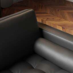 Zoe Faux Leather Corner Chaise - thumbnail 5