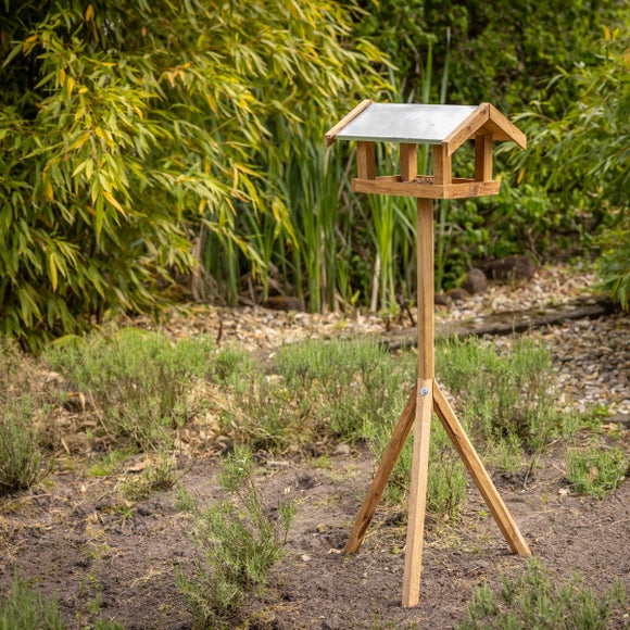 Fallen Fruits Rectangular Oak Bird Table - image 1