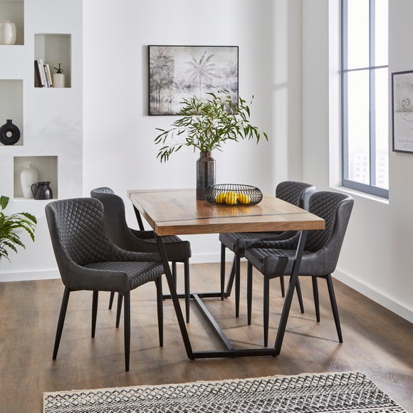 Set of 2 Montreal Dining Chairs, Faux Leather - image 1