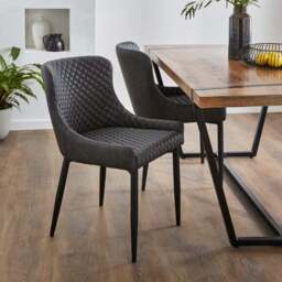 Set of 2 Montreal Dining Chairs, Faux Leather - thumbnail 2