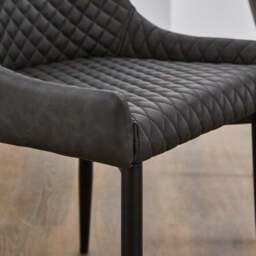 Set of 2 Montreal Dining Chairs, Faux Leather - thumbnail 3