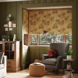 House Sparrow Blackout Ochre Roller Blind - thumbnail 1
