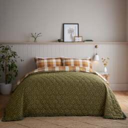 Floral Frilled Quilted Bedspread