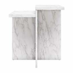 Brielle Side Table, Faux Marble - thumbnail 3