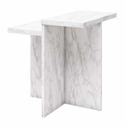 Brielle Side Table, Faux Marble - thumbnail 5