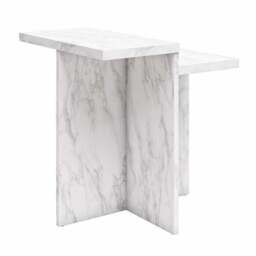 Brielle Side Table, Faux Marble - thumbnail 4
