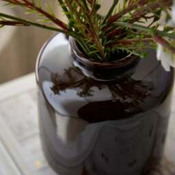 Mini High Gloss Brown Bottle Vase - thumbnail 2