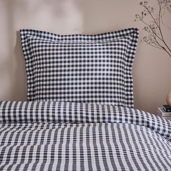 Portloe Gingham Woven 100% Cotton Continental Pillowcase - image 1