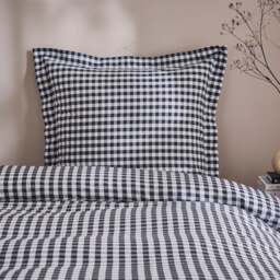 Portloe Gingham Woven 100% Cotton Continental Pillowcase