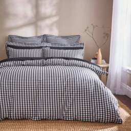 Portloe Gingham Woven 100% Cotton Continental Pillowcase - thumbnail 2