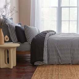Portloe Gingham Woven 100% Cotton Continental Pillowcase - thumbnail 3
