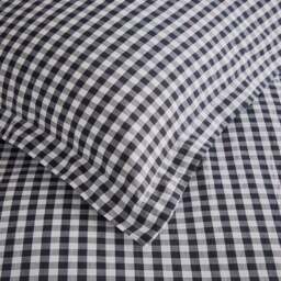 Portloe Gingham Woven 100% Cotton Continental Pillowcase - thumbnail 4