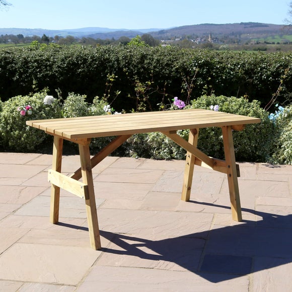 Freya Wooden Garden Dining Table - image 1