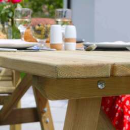 Freya Wooden Garden Dining Table - thumbnail 4