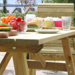 Freya Wooden Garden Dining Table - thumbnail 2