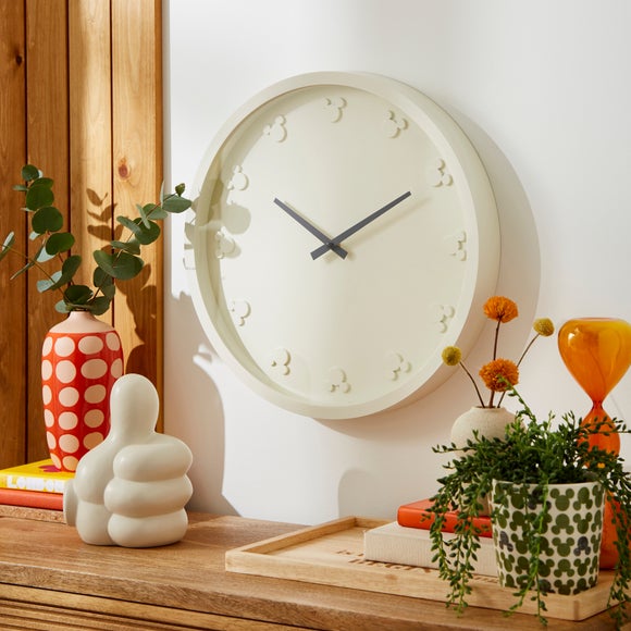 Disney Mickey Mouse Cream Indoor Outdoor Wall Clock - image 1