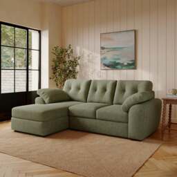 Milton Textured Chenille Corner Chaise Sofa - thumbnail 1