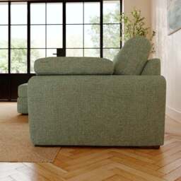 Milton Textured Chenille Corner Chaise Sofa - thumbnail 3
