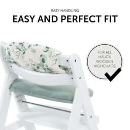 Hauck Alpha Highchair Pad, Leaves Print - thumbnail 4