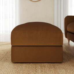 Hattie Matte Plush Velvet Storage Footstool - thumbnail 2