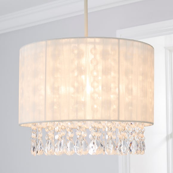 Riah Jewel Shade Ivory Easy Fit Pendant Shade