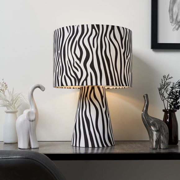 Kat Zebra Print Table Lamp - image 1