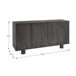 Juni Extra Wide Sideboard, Mango Wood - thumbnail 6