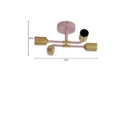 Kacy 4 Light Flush Ceiling Light - thumbnail 5